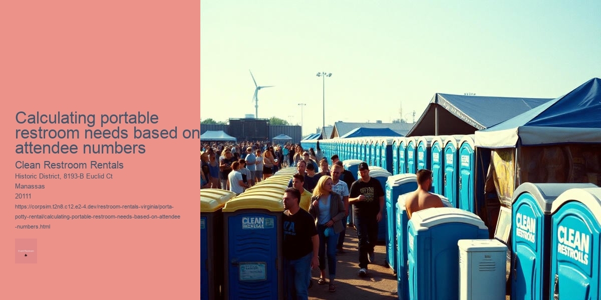 Calculating portable restroom needs based on attendee numbers