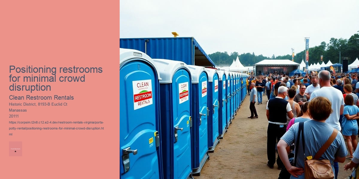 Positioning restrooms for minimal crowd disruption